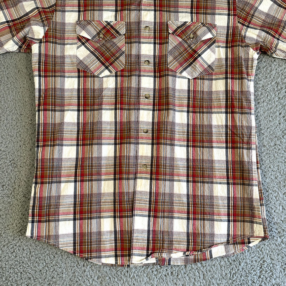 Pendleton Shirt Men's Medium Multicolored Plaid Trucker Button Up‎ Cotton - Picture 3 of 9
